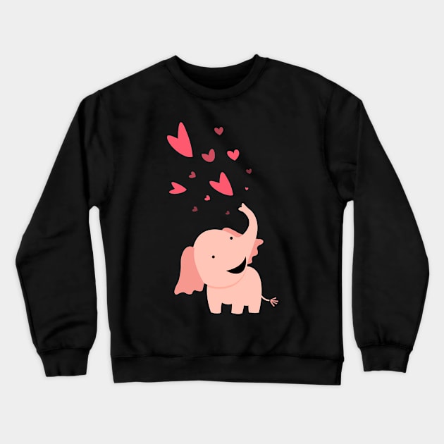 Cute Baby Elephant Pregnant Mommy Crewneck Sweatshirt by OwensAdelisass